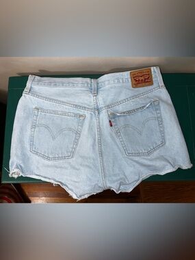 Levi's 501 Light Blue High-Rise Denim Cutoff Shorts